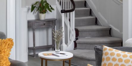 Georgian staircase in living room Georgian staircase in living room