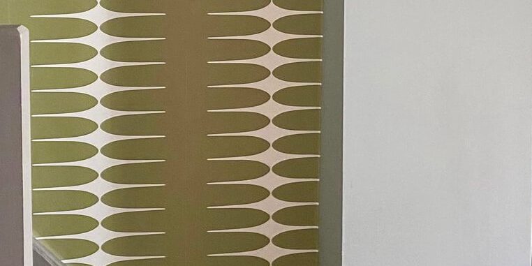 bold hallway wallpaper