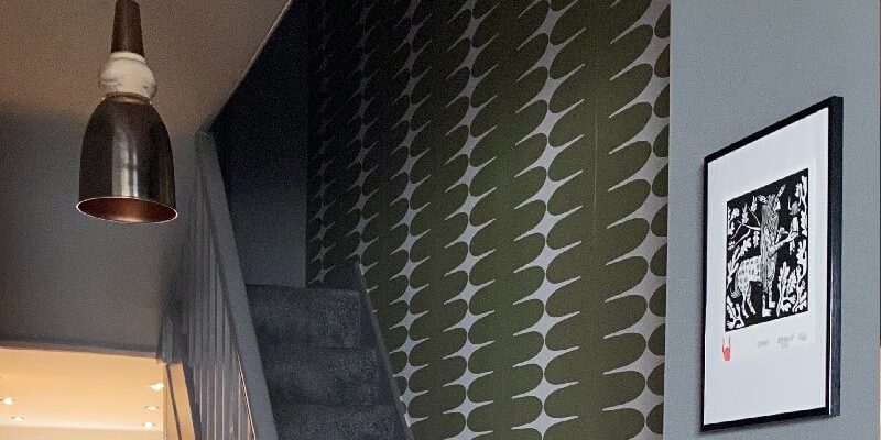 eclectic hallway design