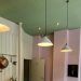 green ceiling and pink walls